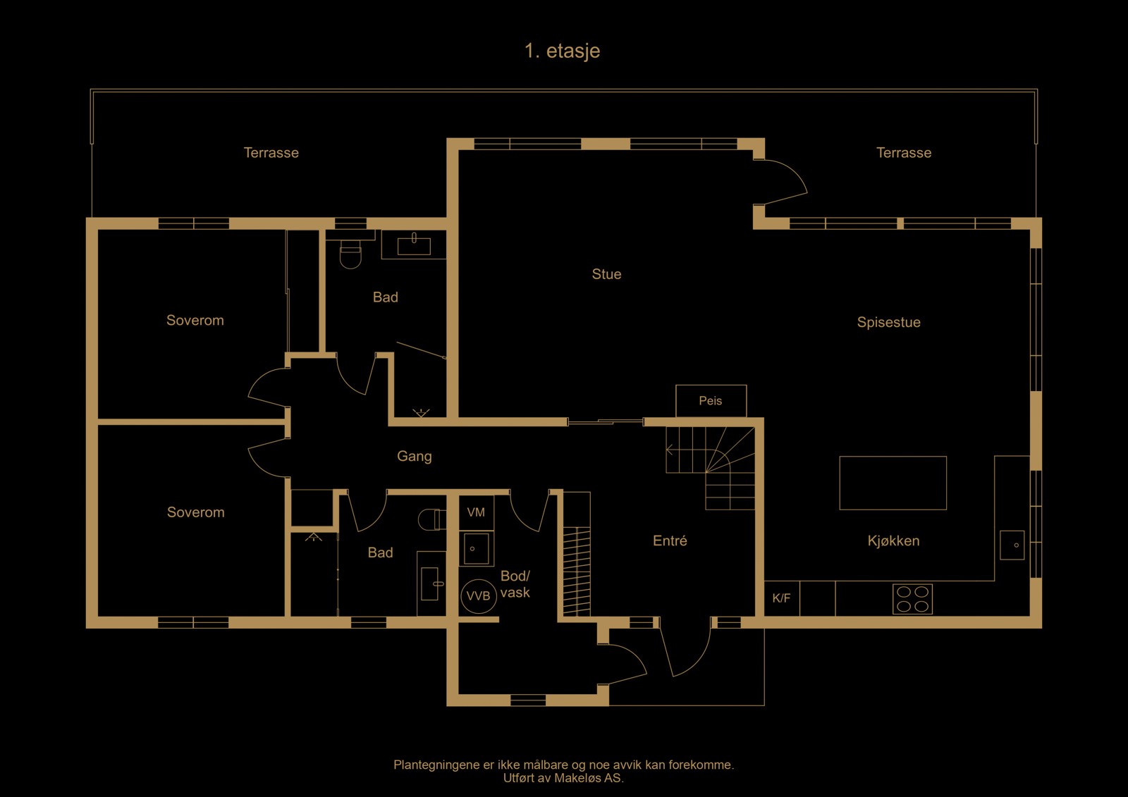 Plantegning 1. etasje - illustrasjon, avvik kan forekomme Galleribilde