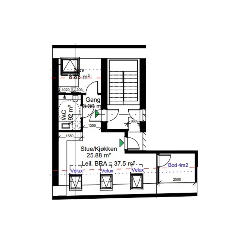 Plan loft - rammetillatelse foreligger. Galleribilde