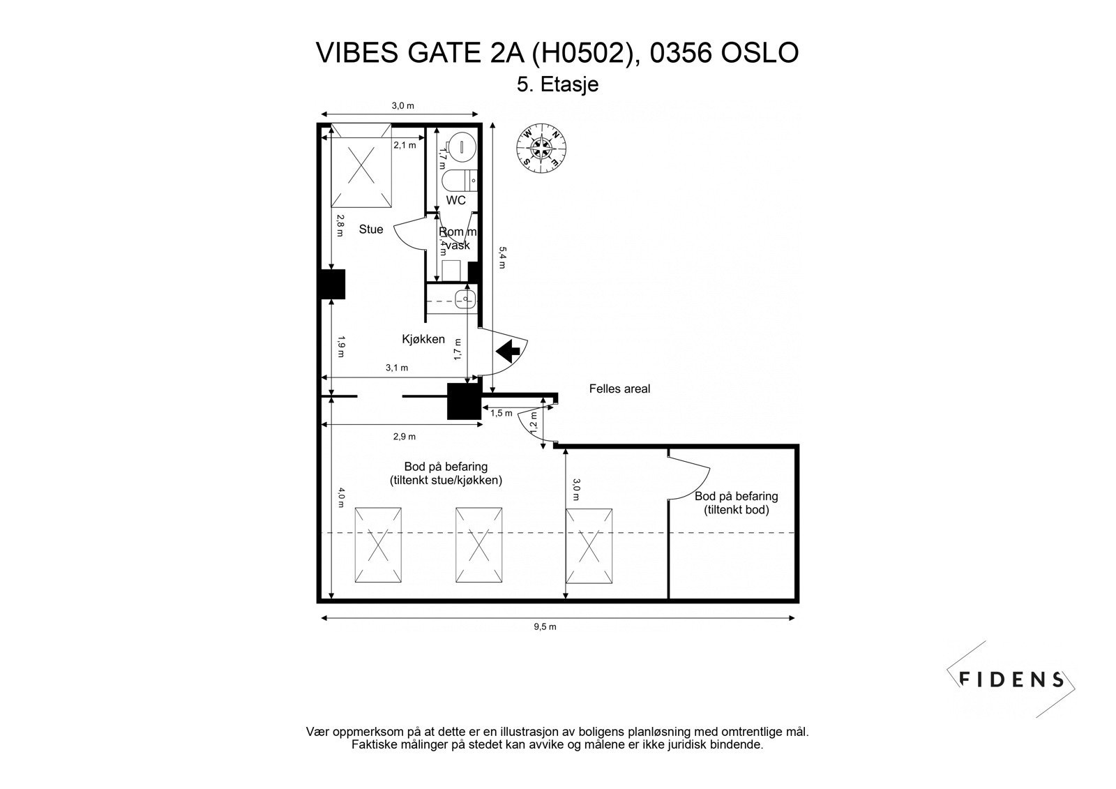 Plantegning loftsetasje Galleribilde