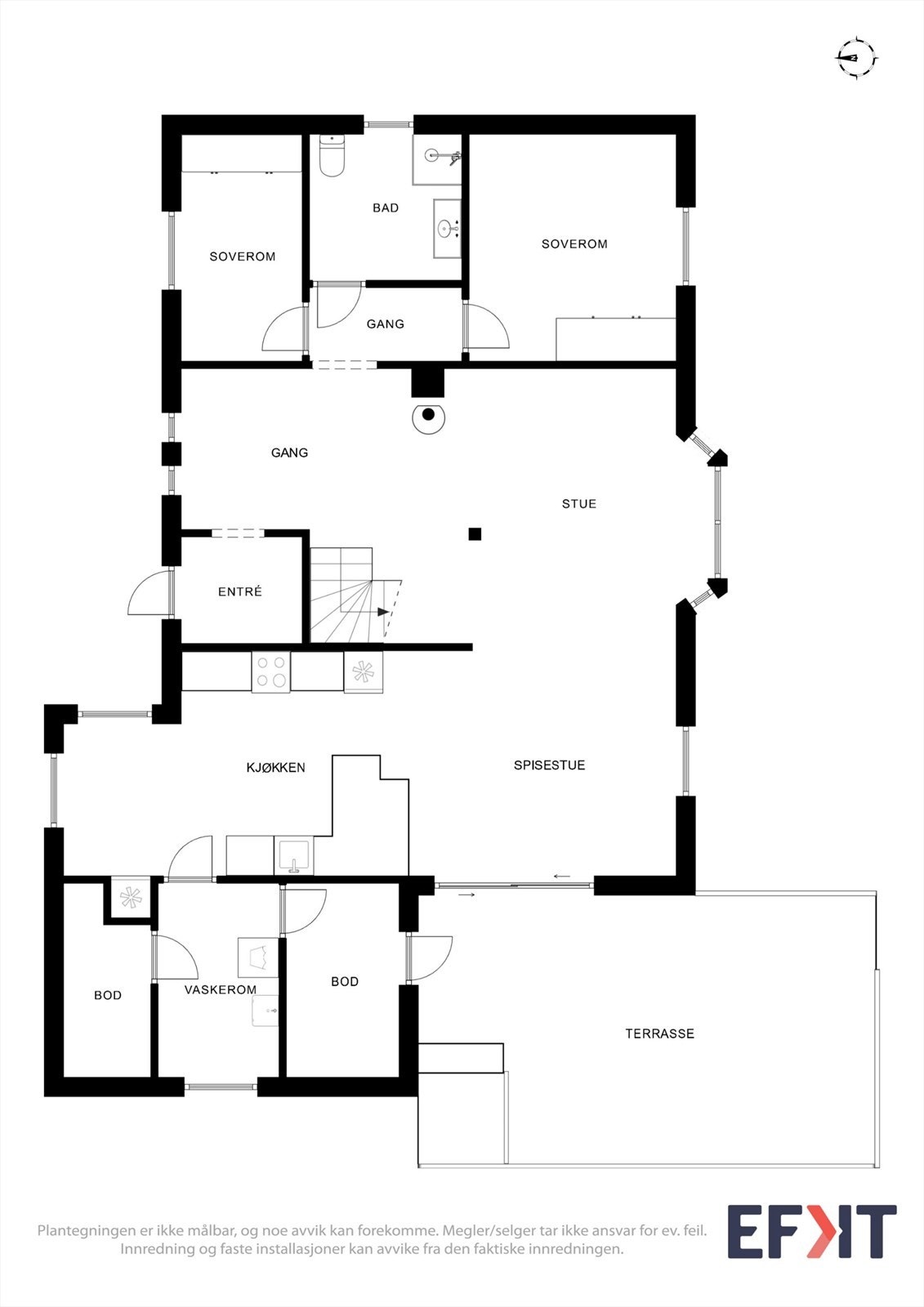 Plantegning for 1.etasje Galleribilde