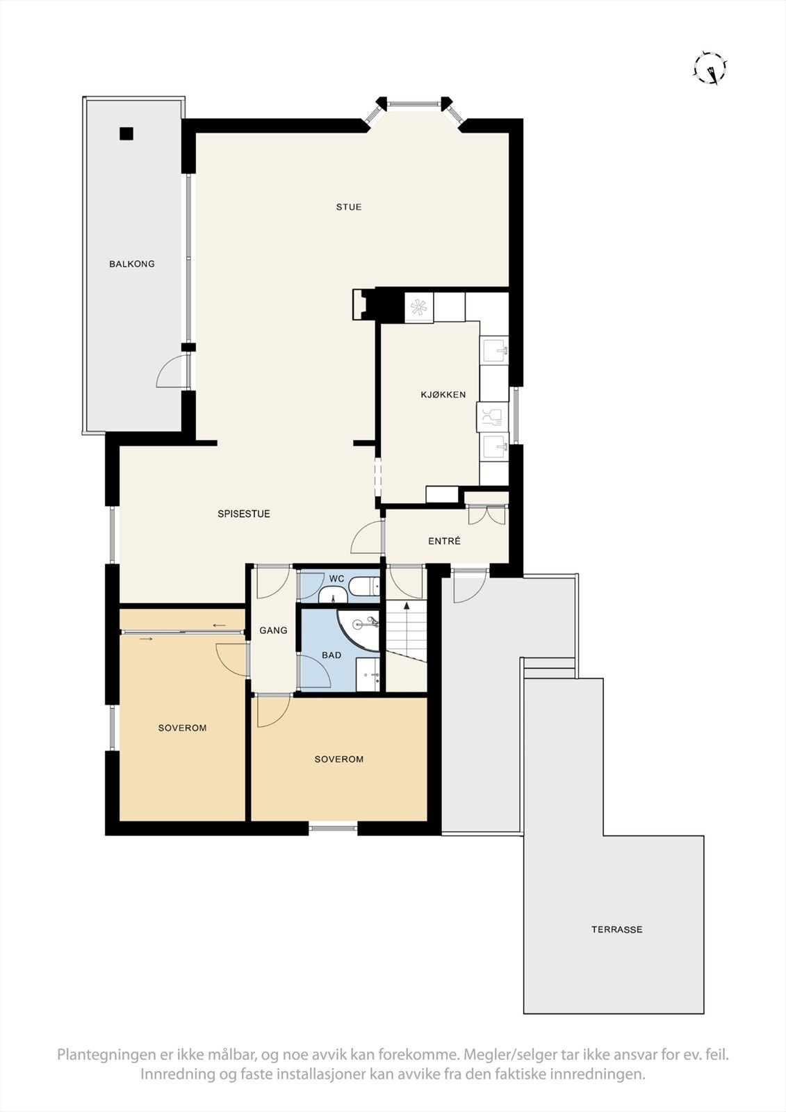 La oss se nærmere på planløsningen før du går videre. Galleribilde