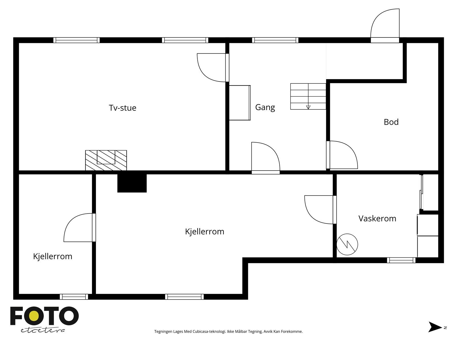 Underetasje. Veiledende planskisse - ikke målbar Galleribilde