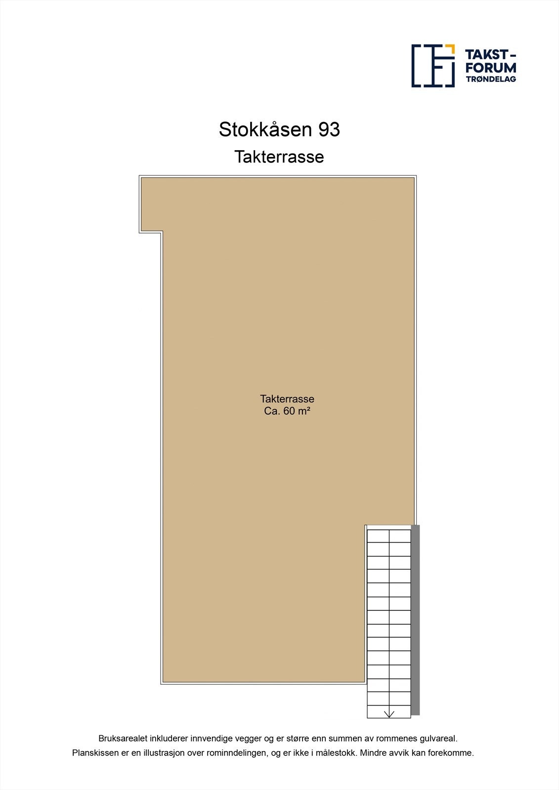 Plantegning - Takterrasse. Galleribilde