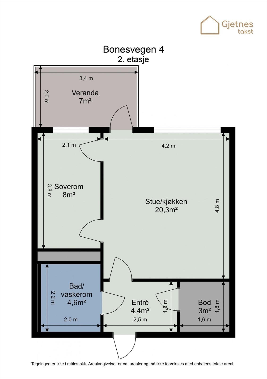Planskisse 2. etasje Galleribilde