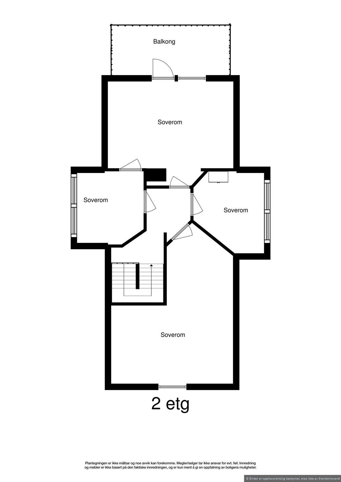 Veiledende skisse av loftsetasje. Galleribilde