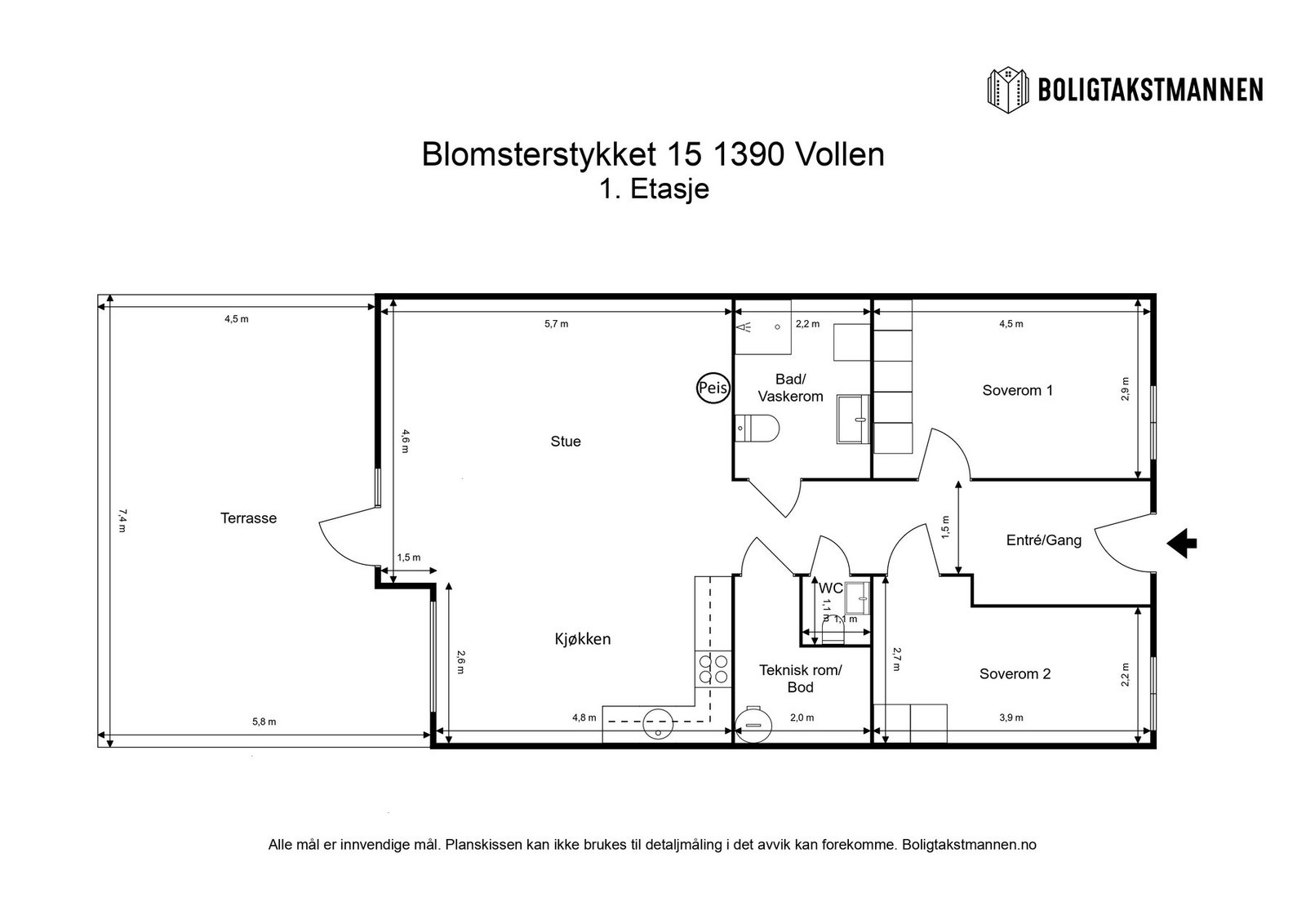 Vi begynner med å ta en titt på plantegningene. Galleribilde
