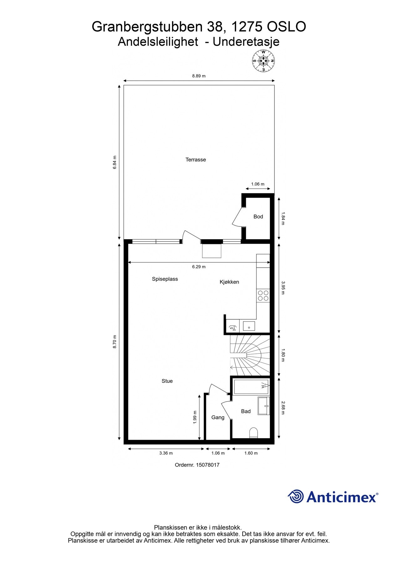 Plantegning - Underetasje Galleribilde