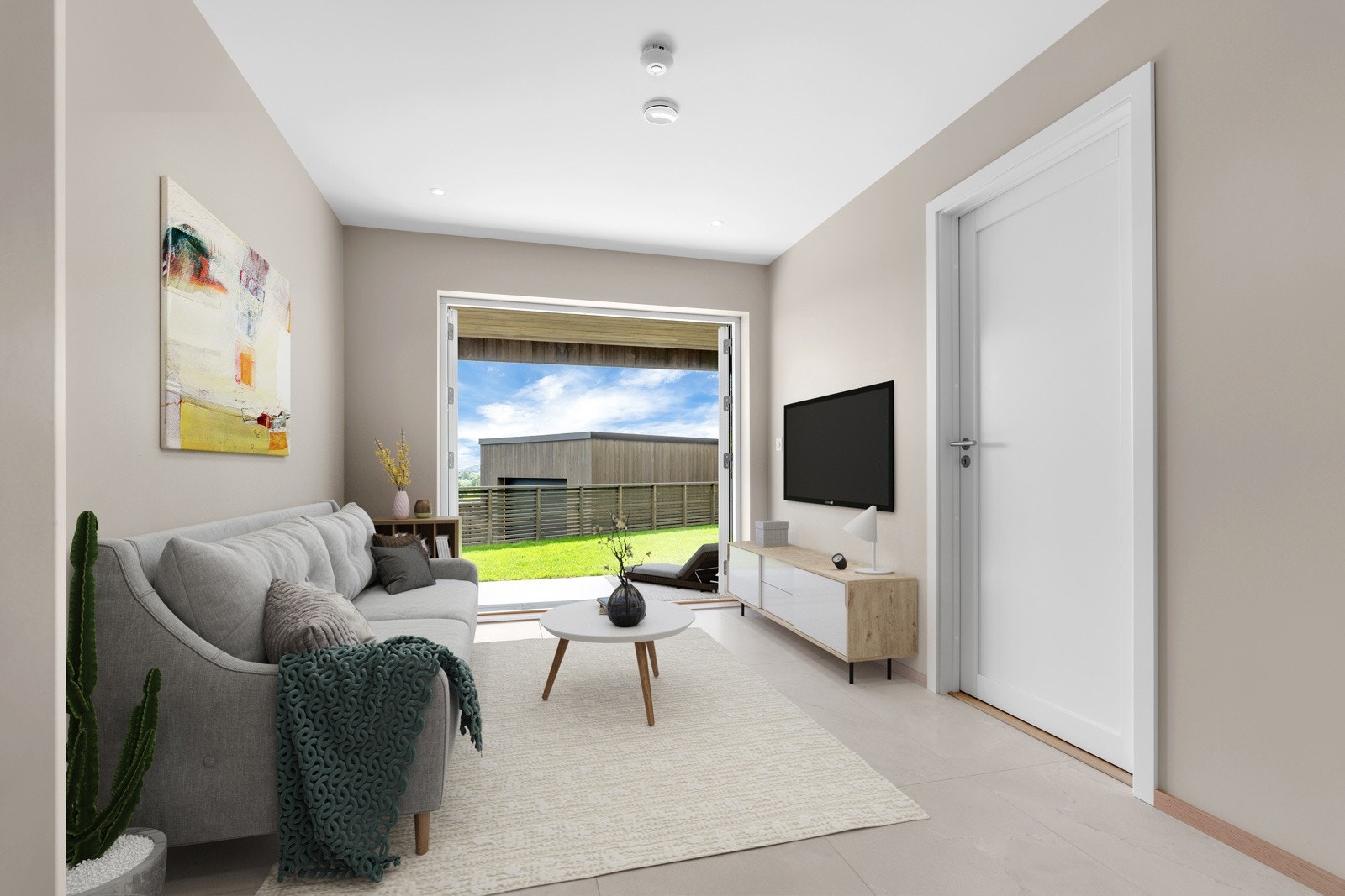 Møbleringsforslag TV-stue (digitalstyling) Galleribilde