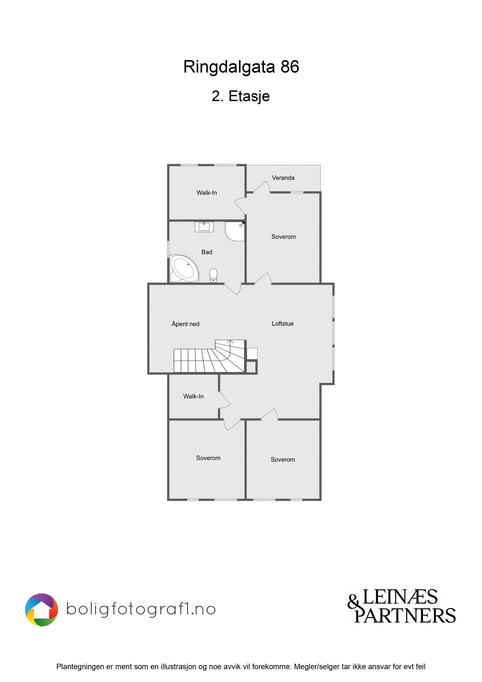 Plantegning 2. etasje Galleribilde