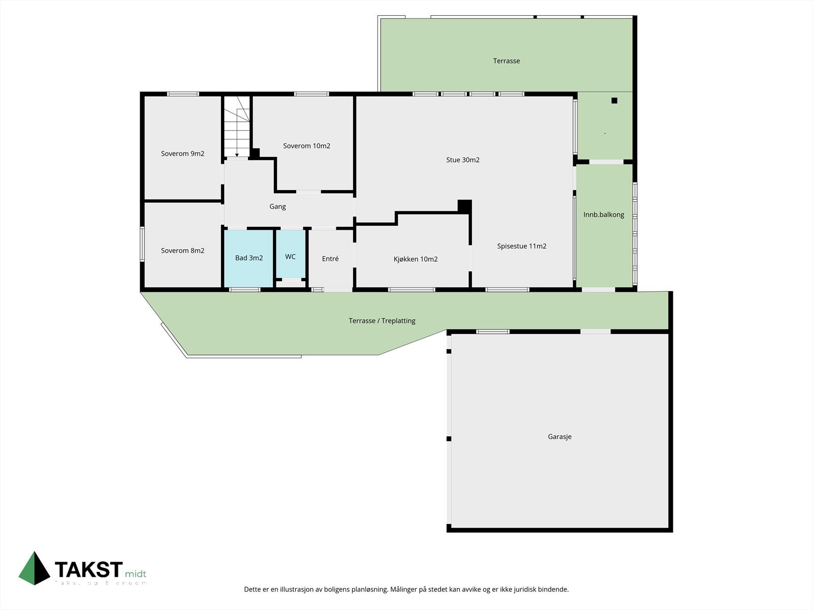 Plantegning 1.etg Galleribilde