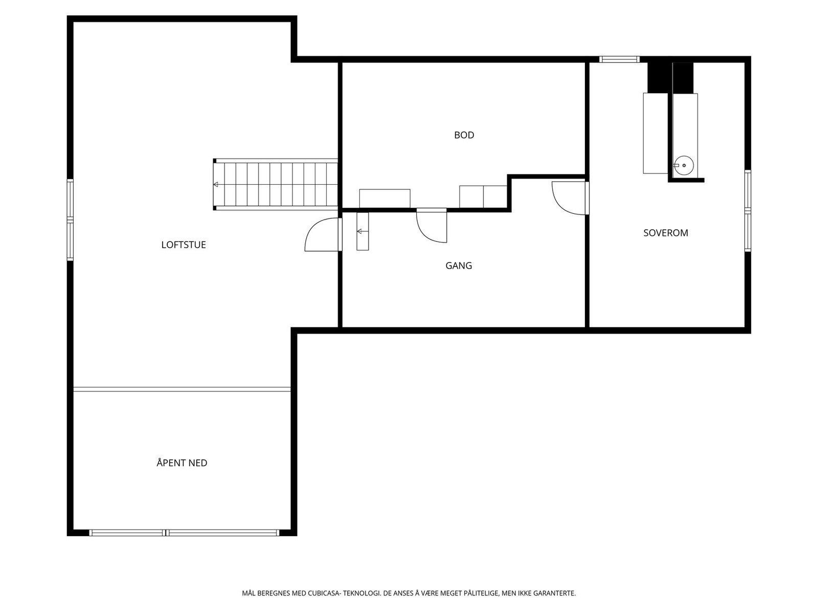 Plantegning loftsetasje Galleribilde