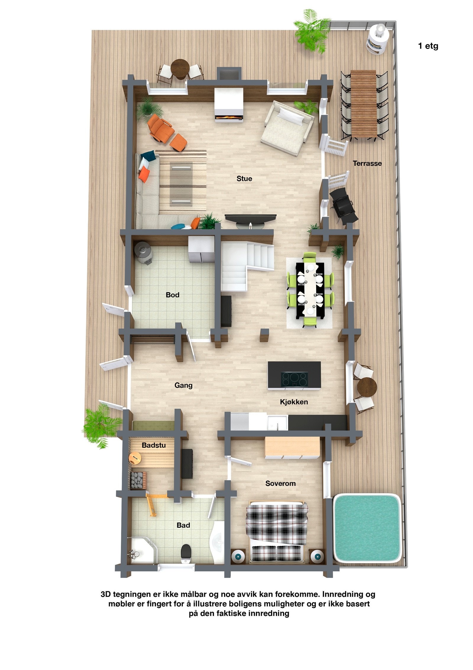 Plantegning 1. etg Galleribilde