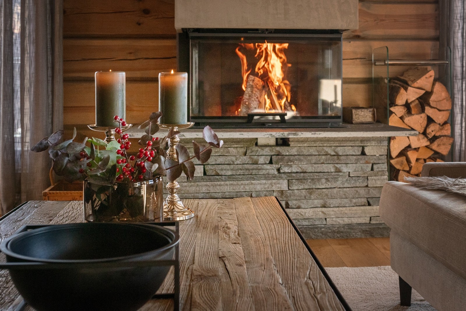 Peis som varmer veldig godt på kalde dager, eller bare for kosens skyld. Galleribilde