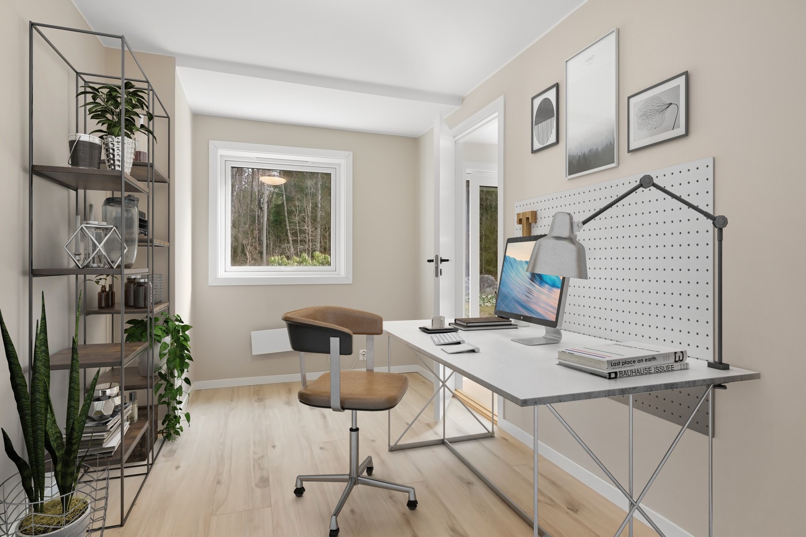 Soverom 2 med adkomst fra kjøkkenet. Bildet er digitalt stylet. Galleribilde