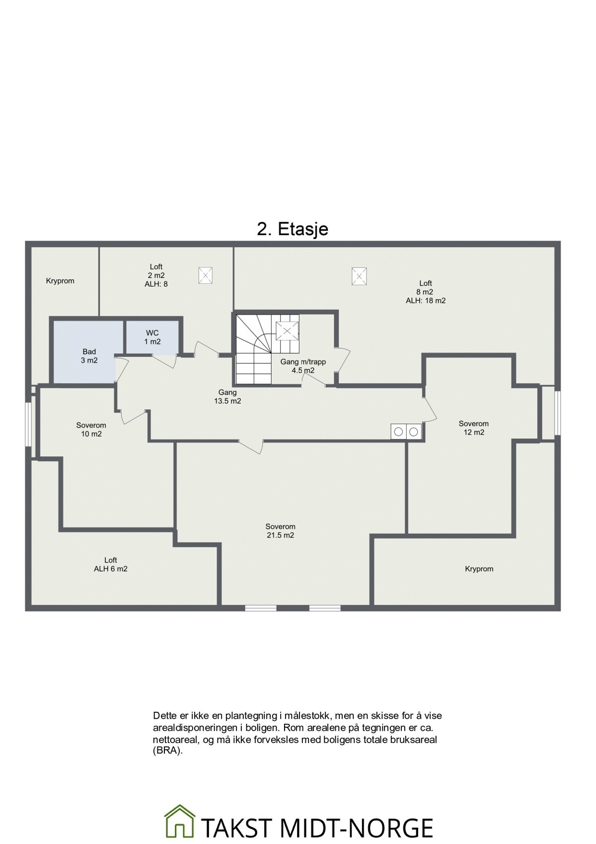 Plantegning 2. etasje Galleribilde