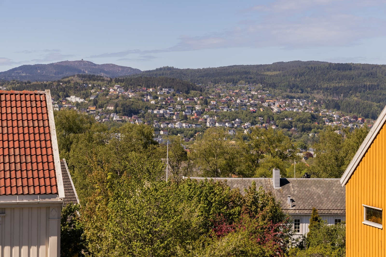 Utsiktsforholdene oppleves som alltid i sterkere grad fra eiendommen da nabobygg blir mindre fremtredende når man opplever utsikten. Galleribilde