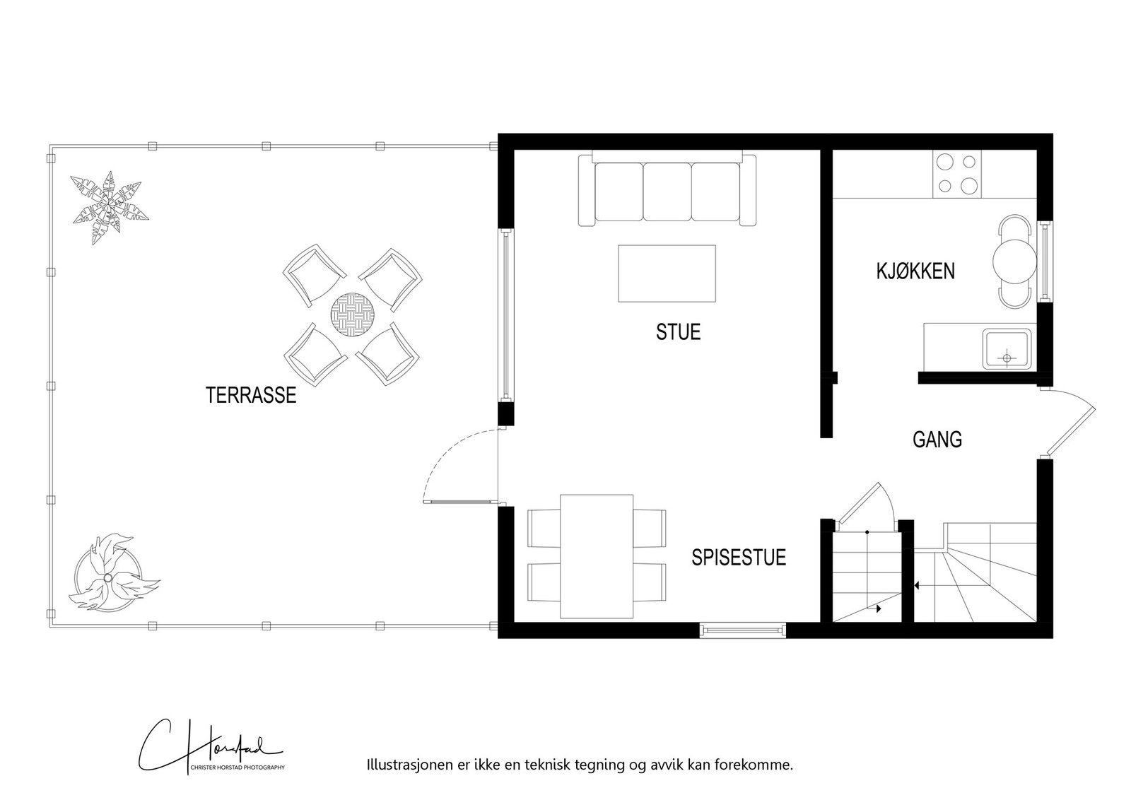 Planløsning hovedplan Galleribilde