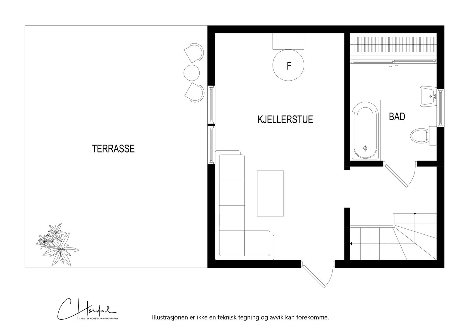 Planløsning underetasje Galleribilde
