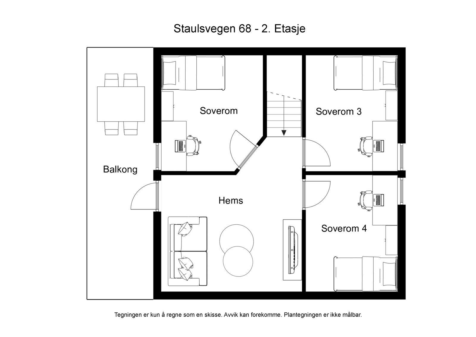 Plantegning 2. etasje Galleribilde