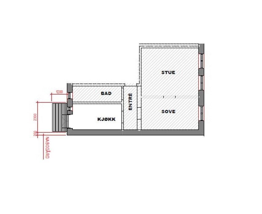 Plantegning 2. etasje med balkong Galleribilde