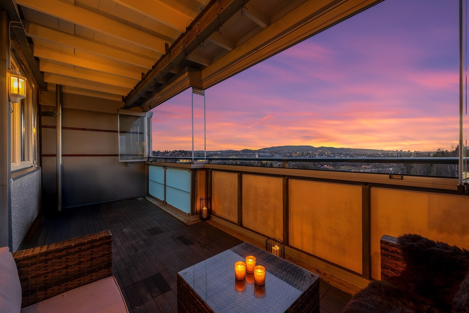 Skyveglassene gir fleksibilitet og beskyttelse mot vær og vind Galleribilde