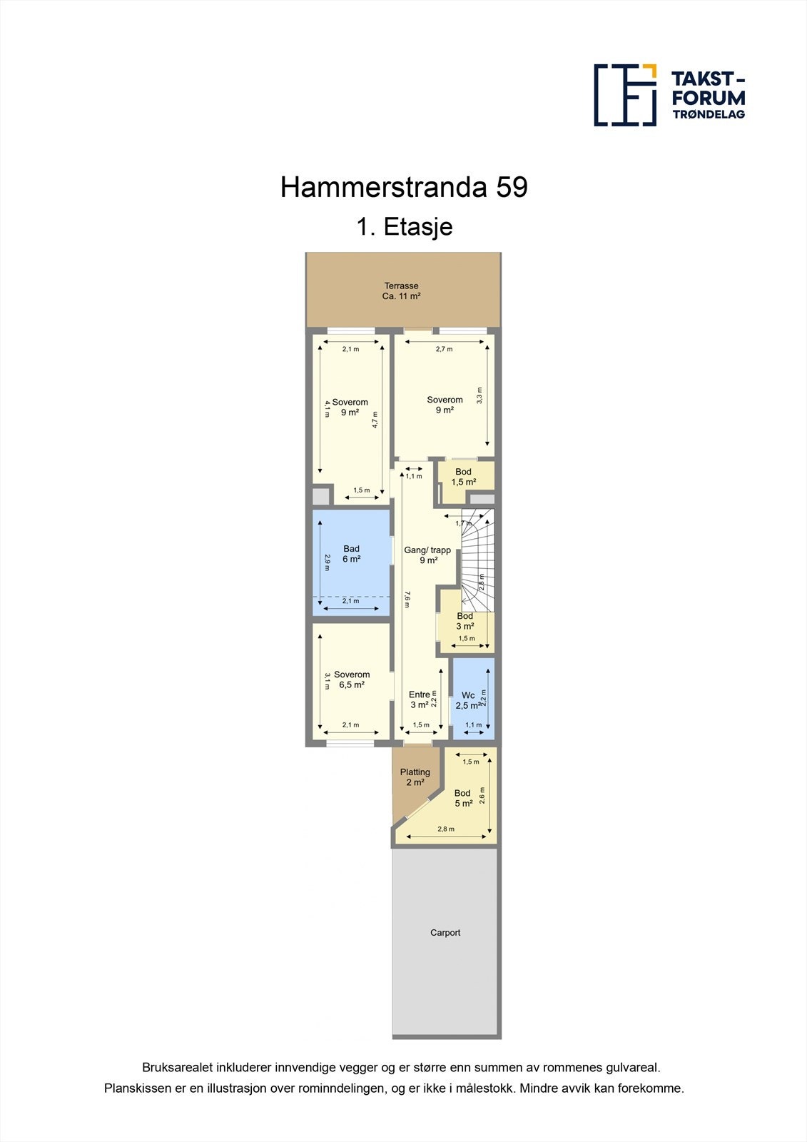 Plantegning - 1. etasje. Galleribilde