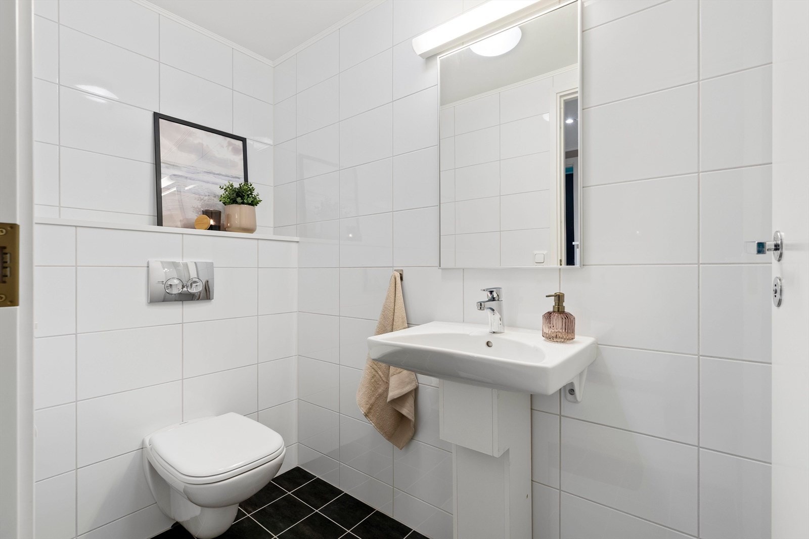 WC-rommet måler 2.5 kvm. Galleribilde