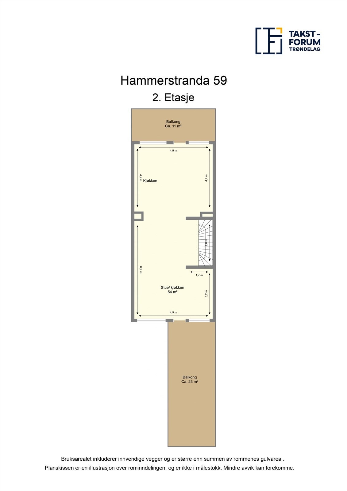Plantegning - 2. etasje. Galleribilde