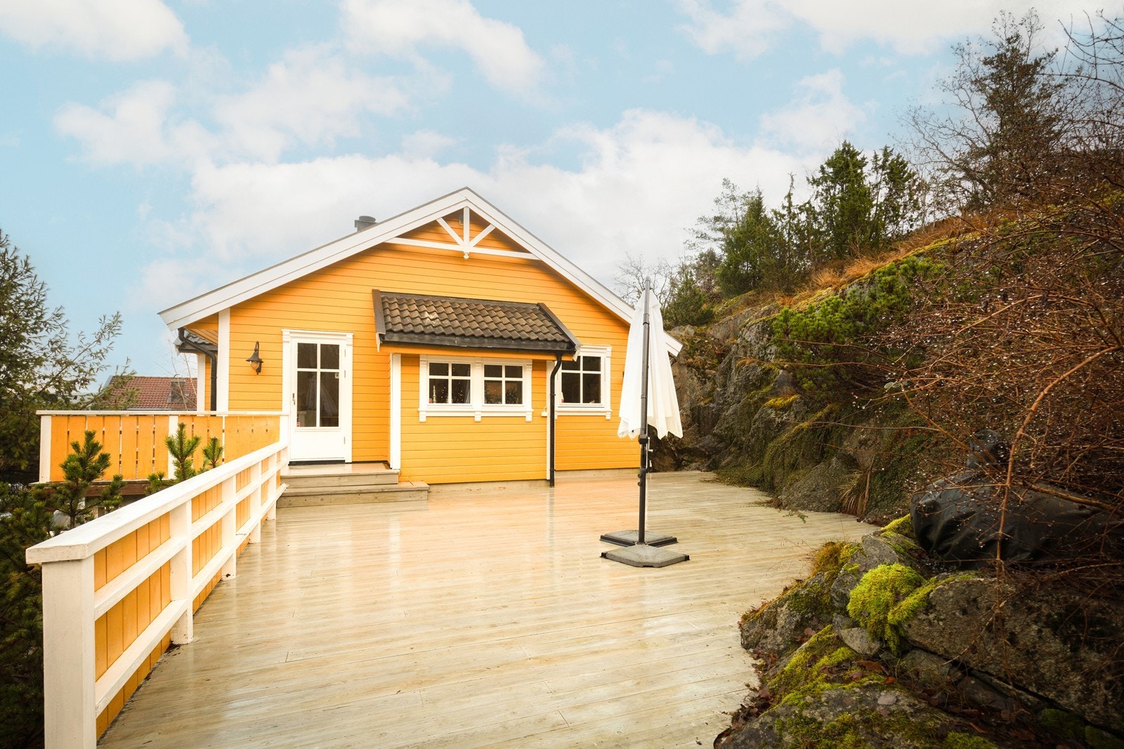 Terrassen er en flott forlengelse av boligens sosiale soner. Galleribilde