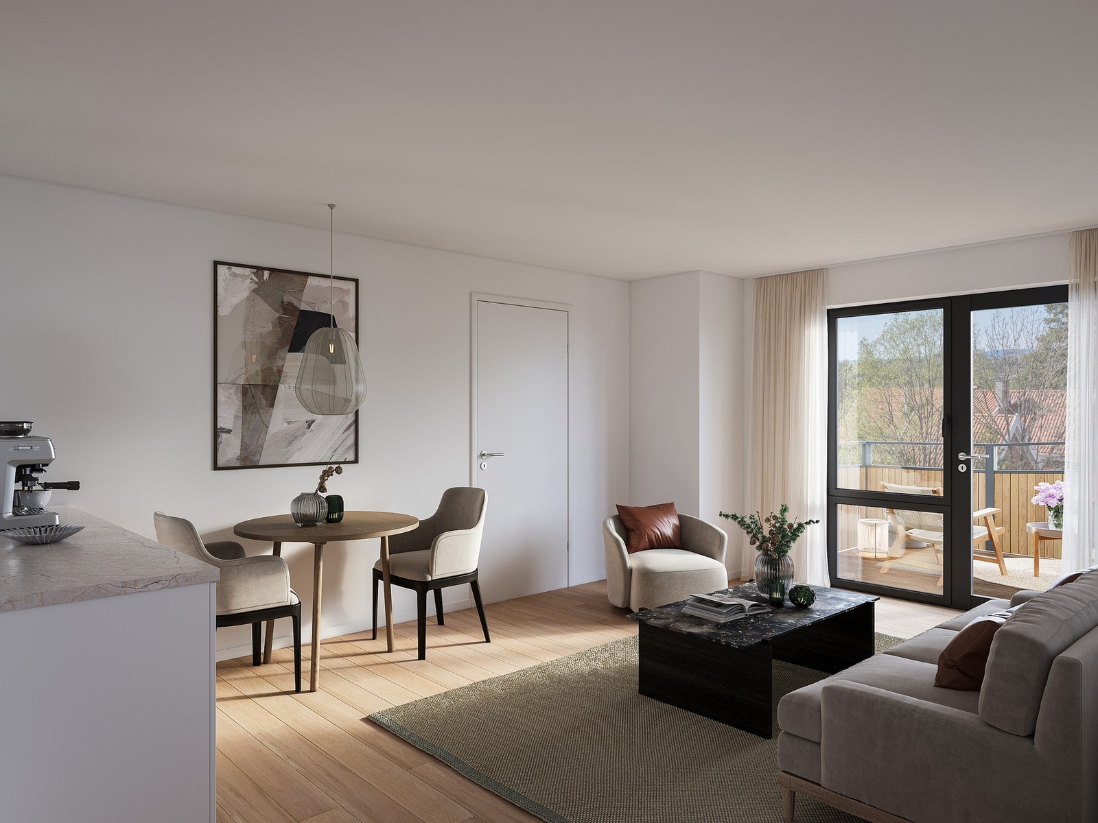 Utleiedel/ungdomsavdeling- Illustrasjon er av illustrativ karakter og angir nødvendigvis ikke korrekt gjengivelse av elementer i boligene. Galleribilde