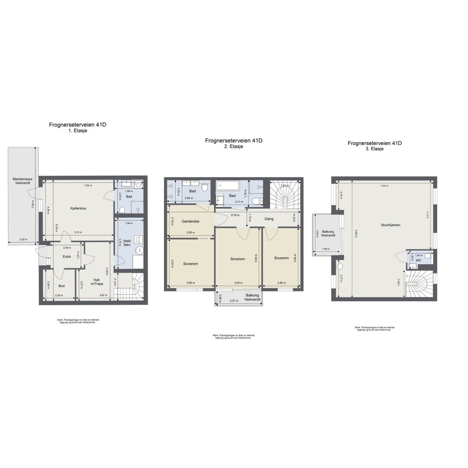 Plantegninger av alle plan. Galleribilde