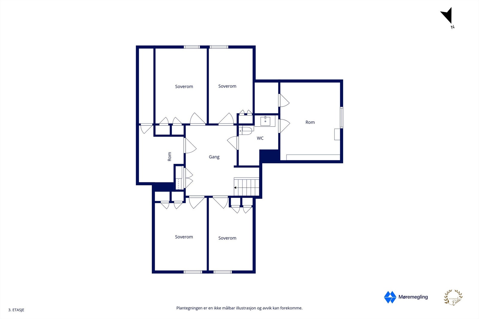 Plantegning loft Galleribilde