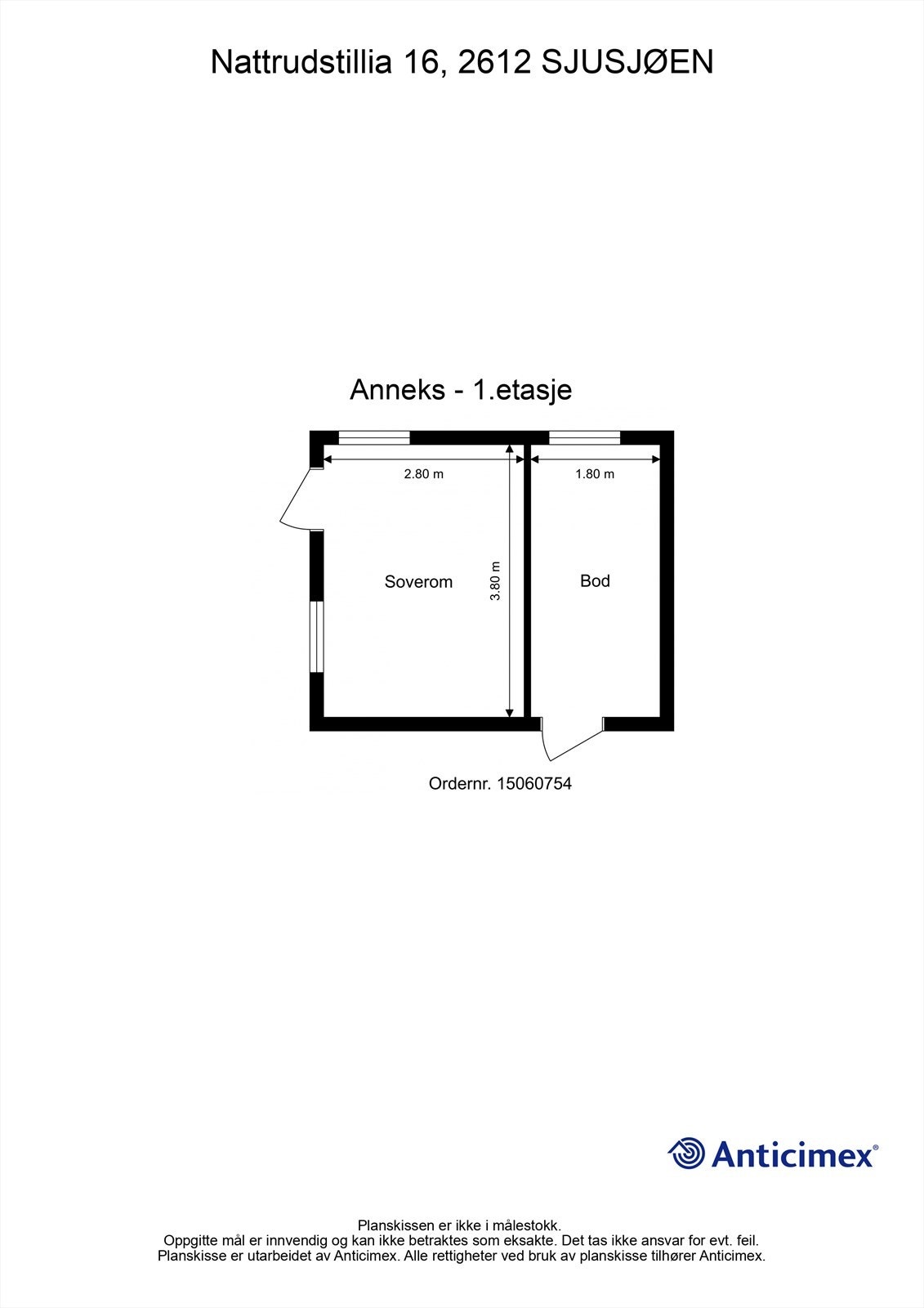 Plantegning anneks Galleribilde