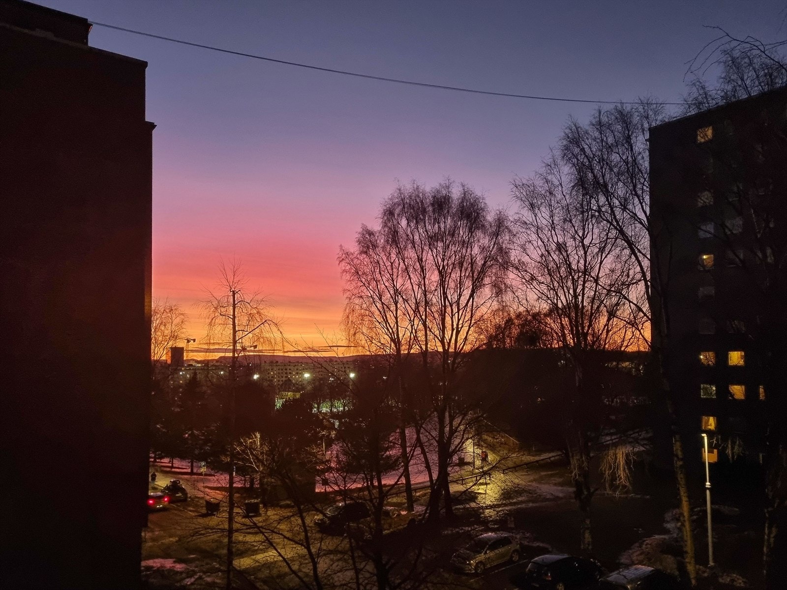 Solnedgang fra balkongen. Galleribilde