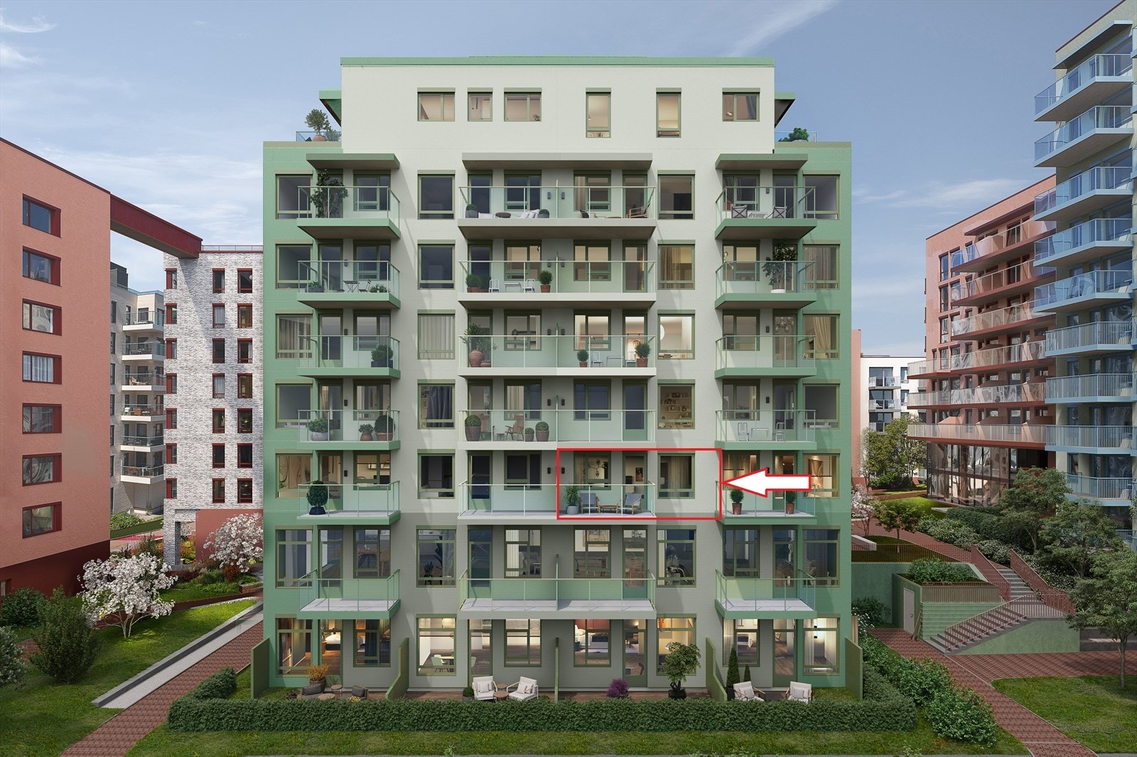 Flott 2 roms med 6,5 kvm. balkong Galleribilde