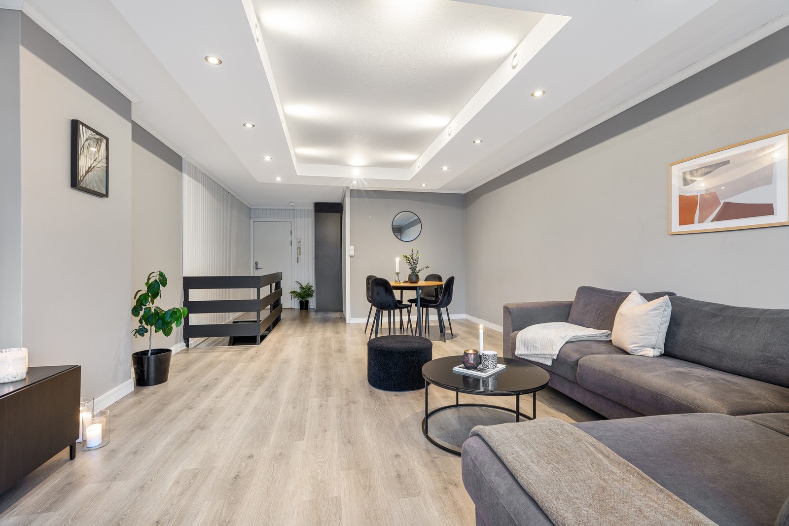 Stue med mulighet for peisovn. Galleribilde