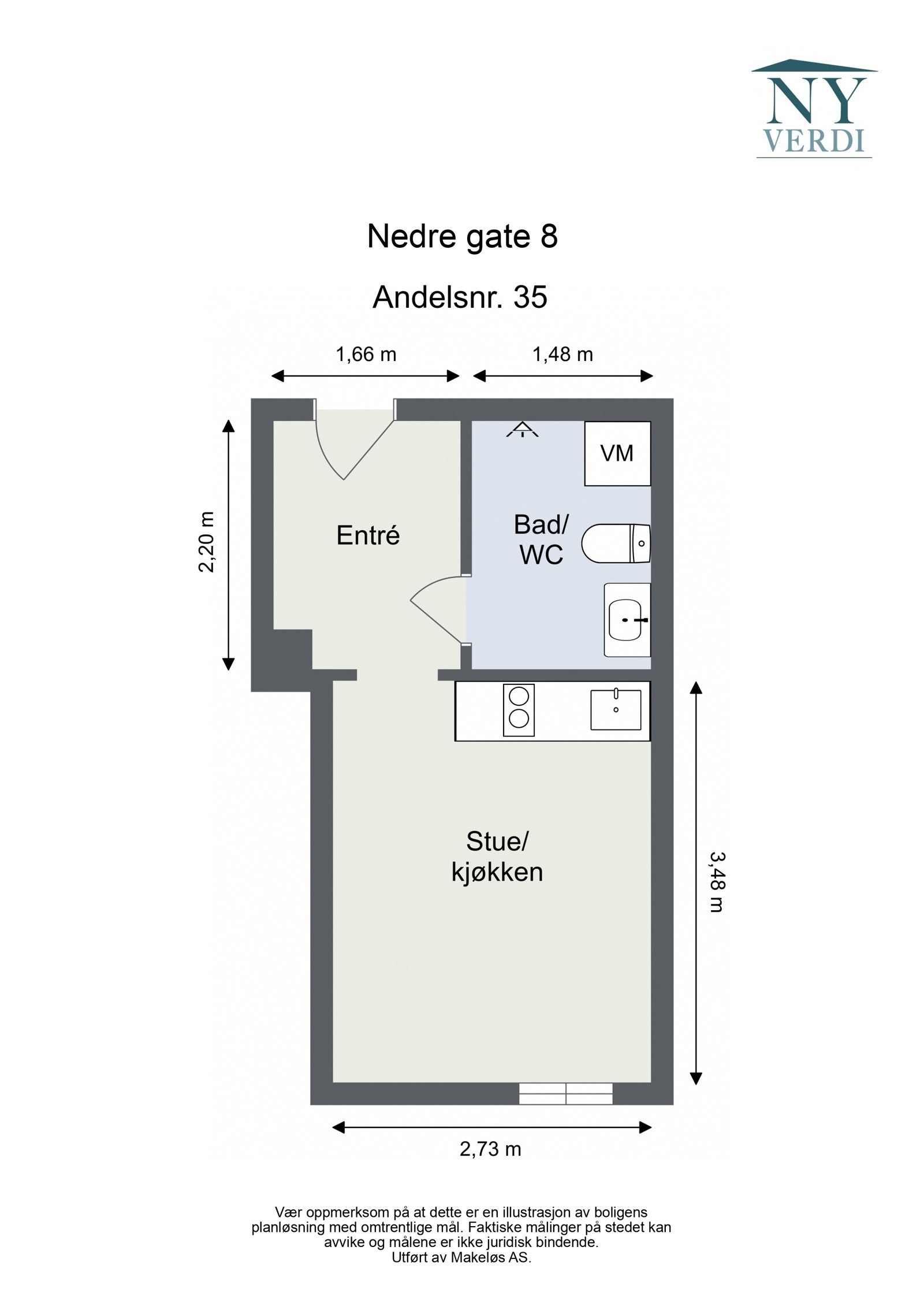 Plantegning 4. etasje med heis. Galleribilde