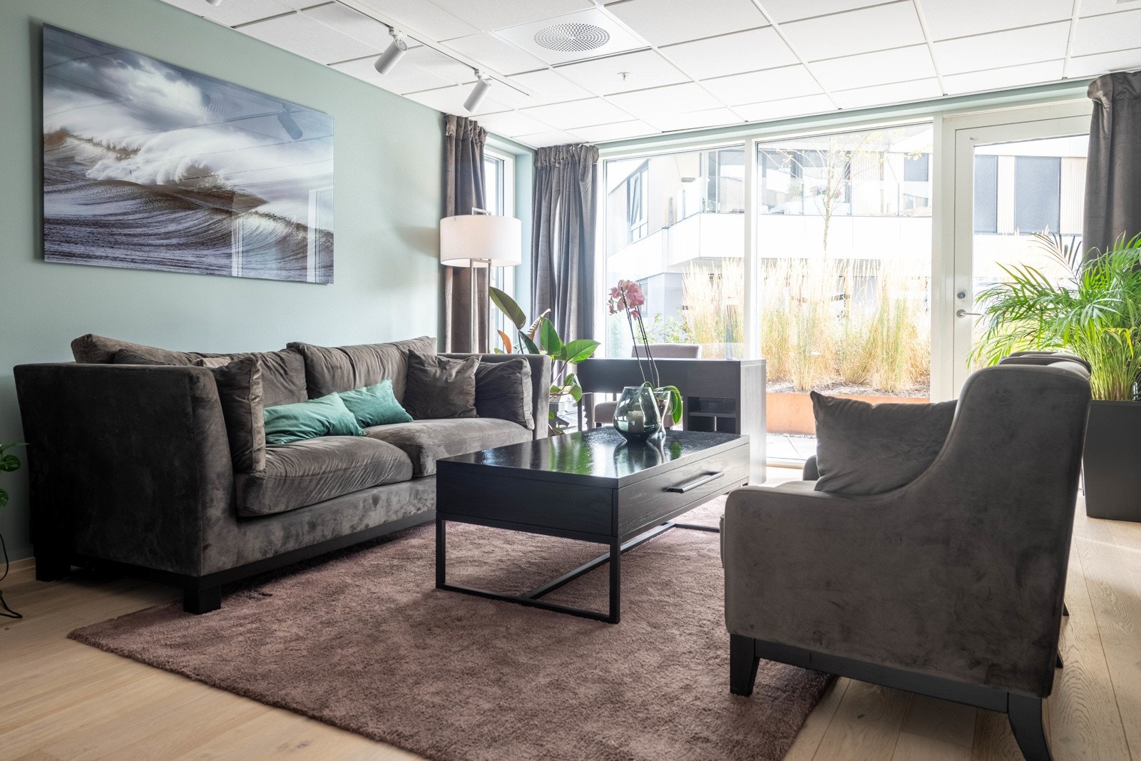 Salong i fellesrom Galleribilde