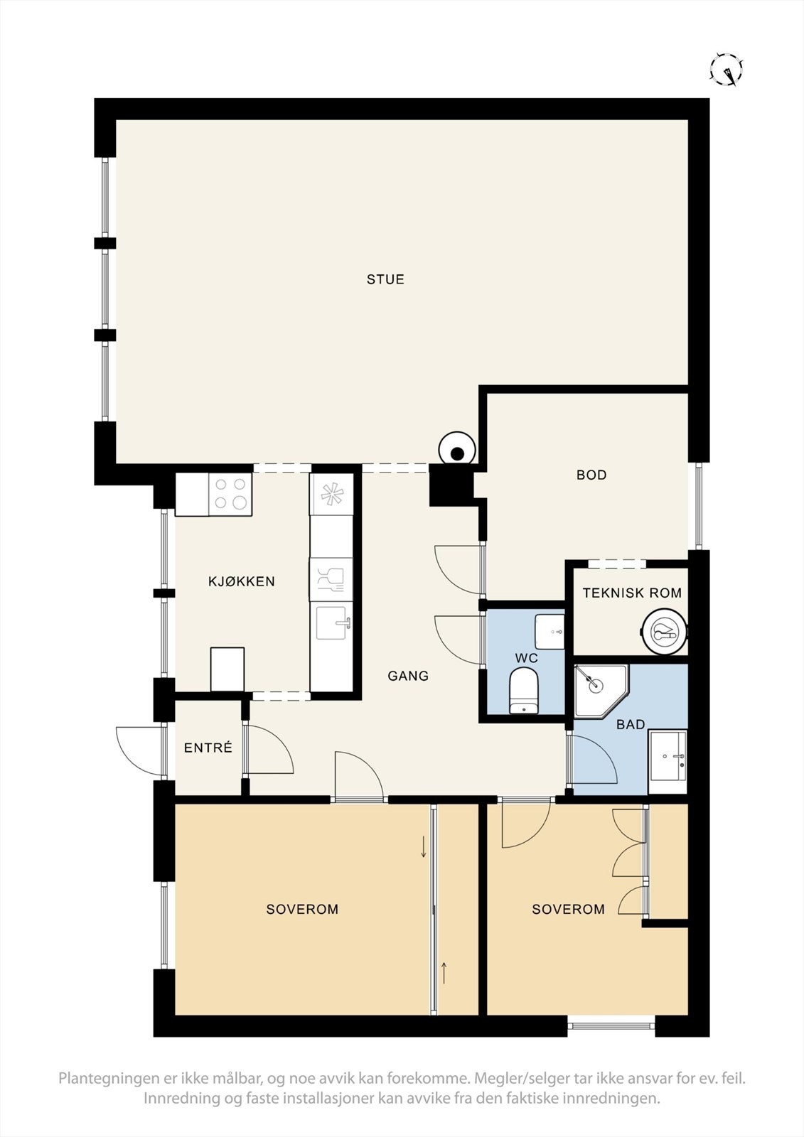 Plantegning 1. etasje Galleribilde