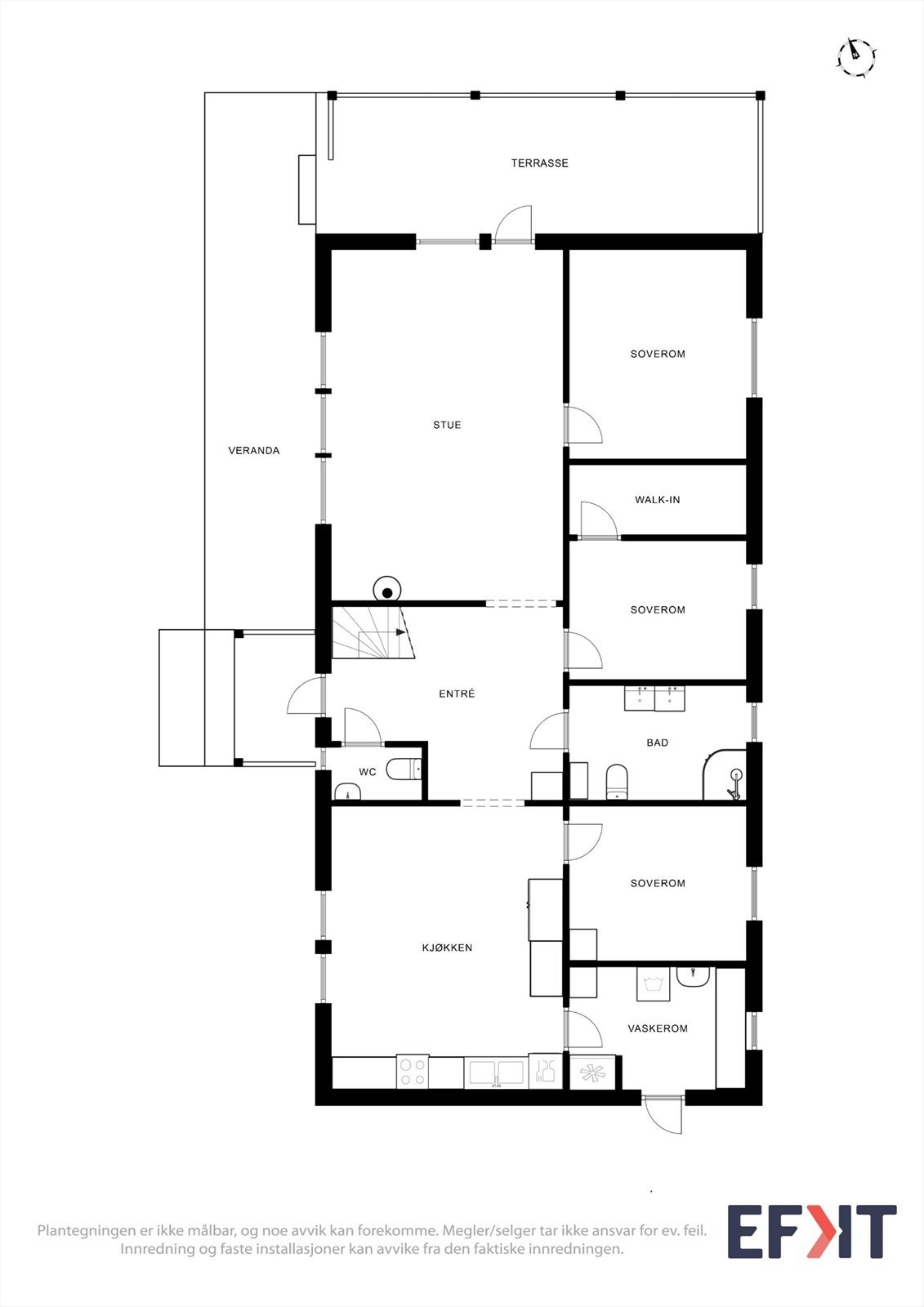 Plantegning for 1. etasje viser en innholdsrik og praktisk planløsning Galleribilde