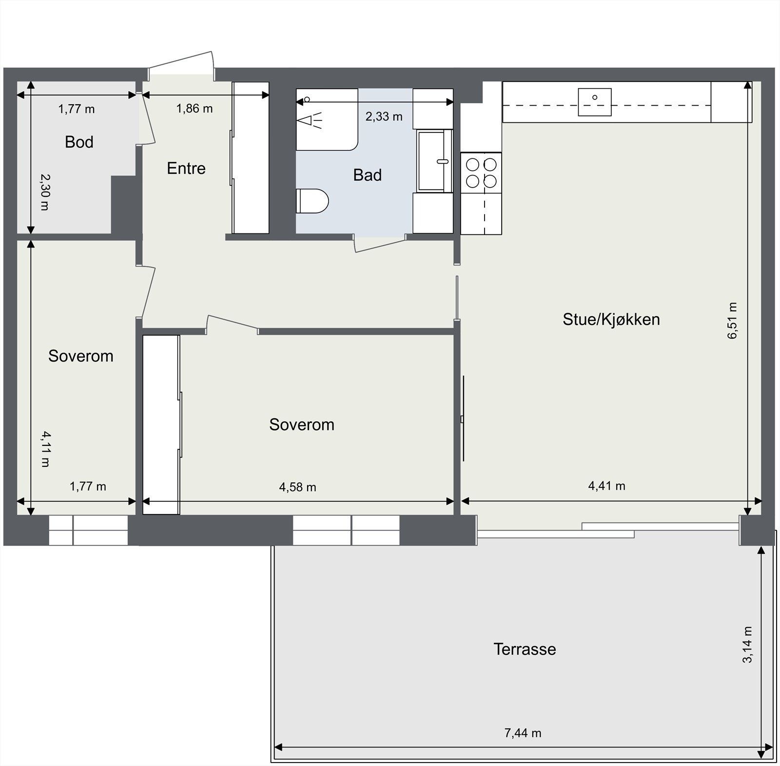 Plantegning Galleribilde