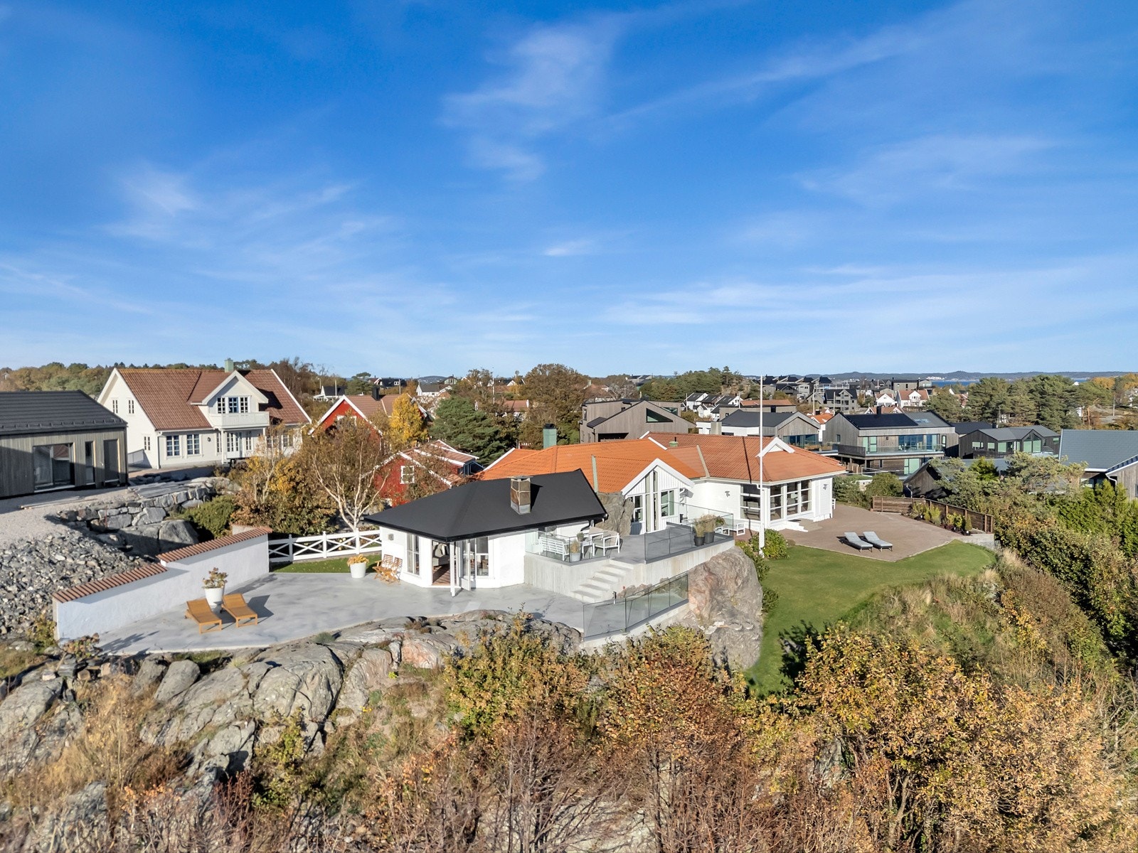 Dronefoto fra sydvest. Galleribilde