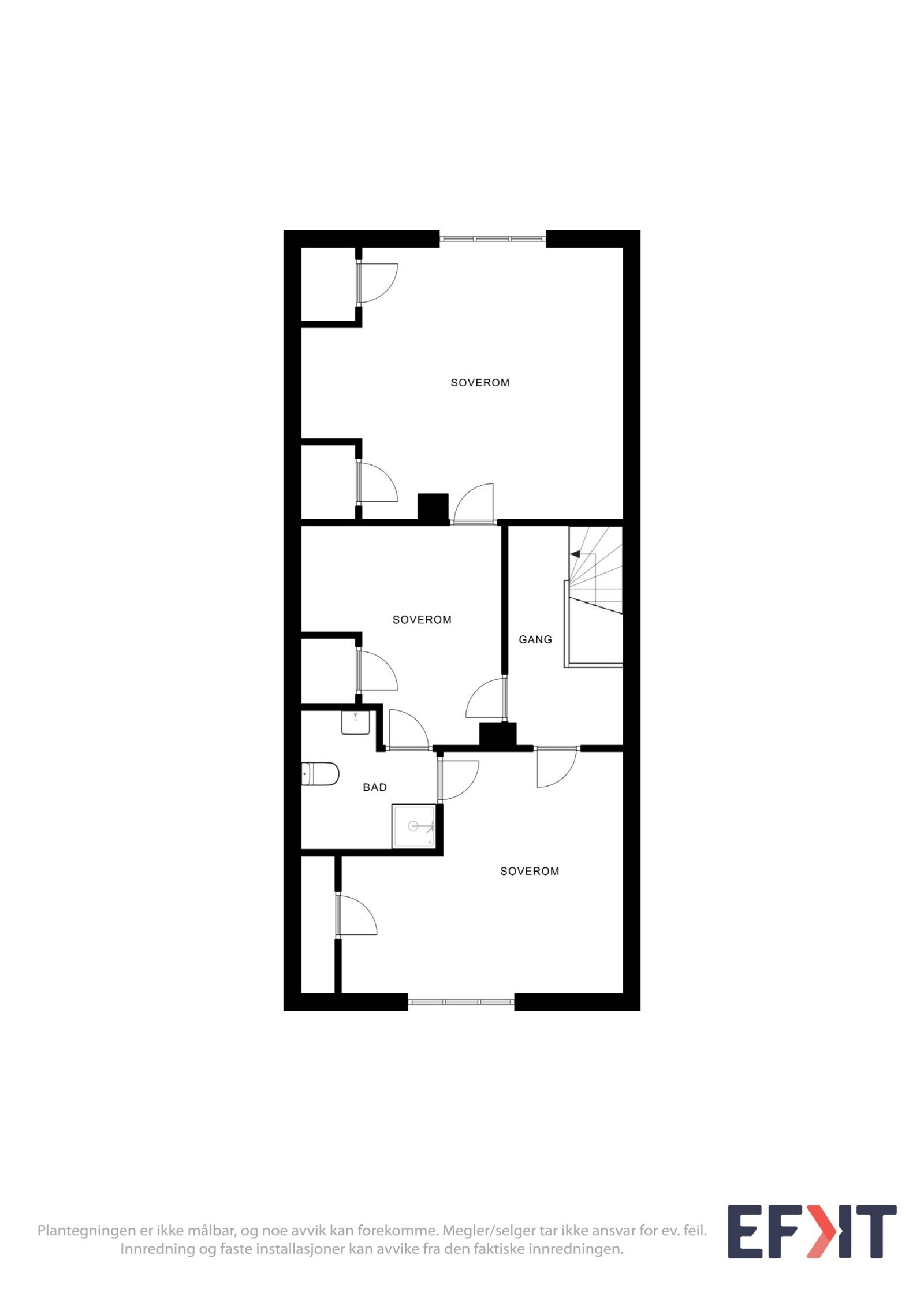 Kvålevegen 4 - plantegning 2. etasje Galleribilde