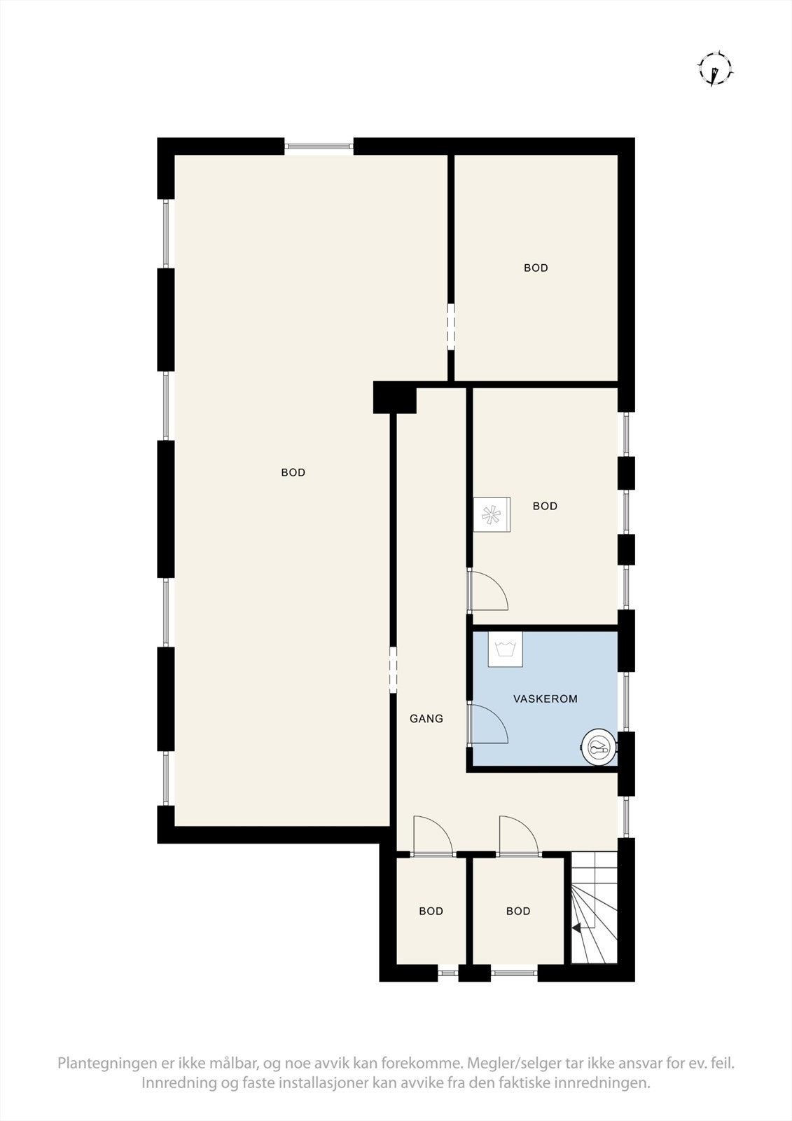 Plantegning kjeller. Galleribilde