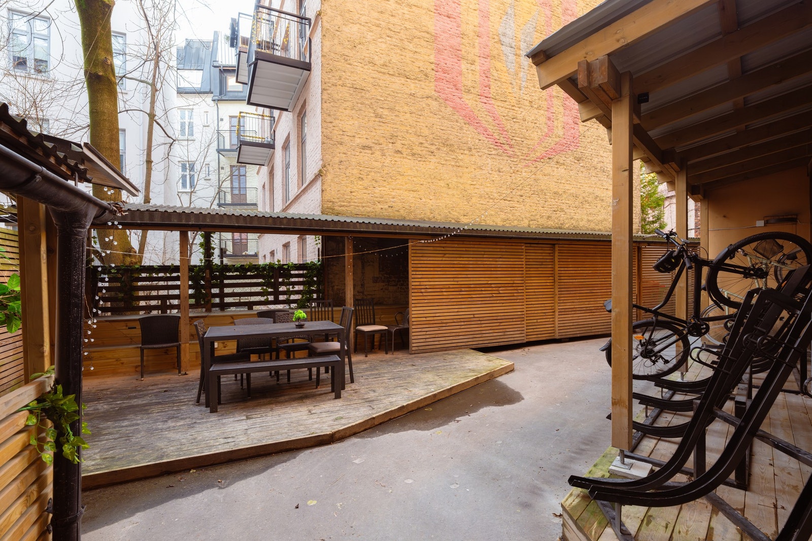 Her er det også sykkelparkering. Galleribilde