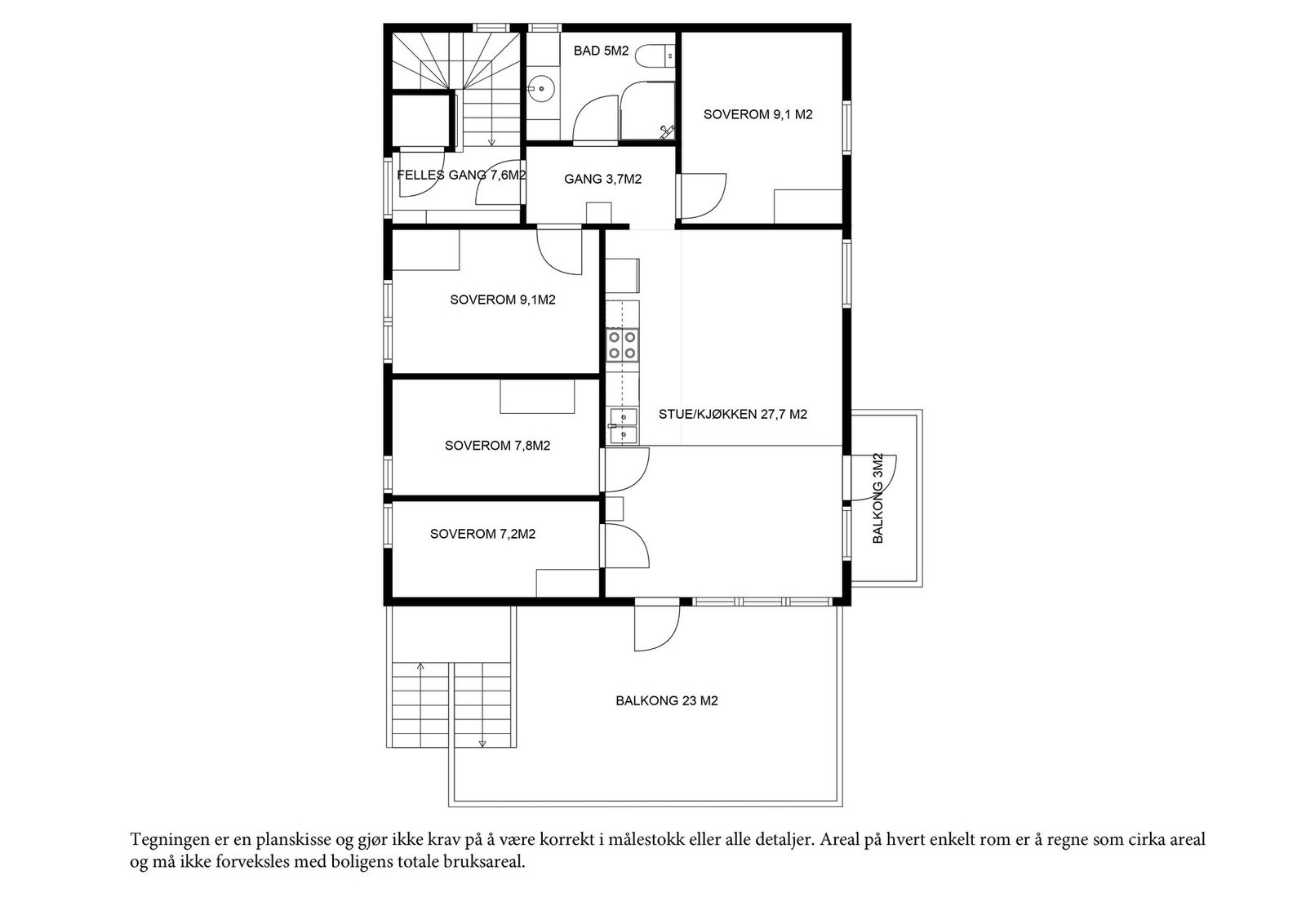 Planskisse 2. etasje. Galleribilde