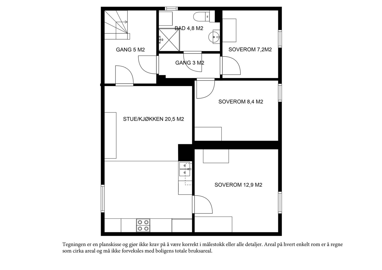 Planskisse kjeller. Galleribilde