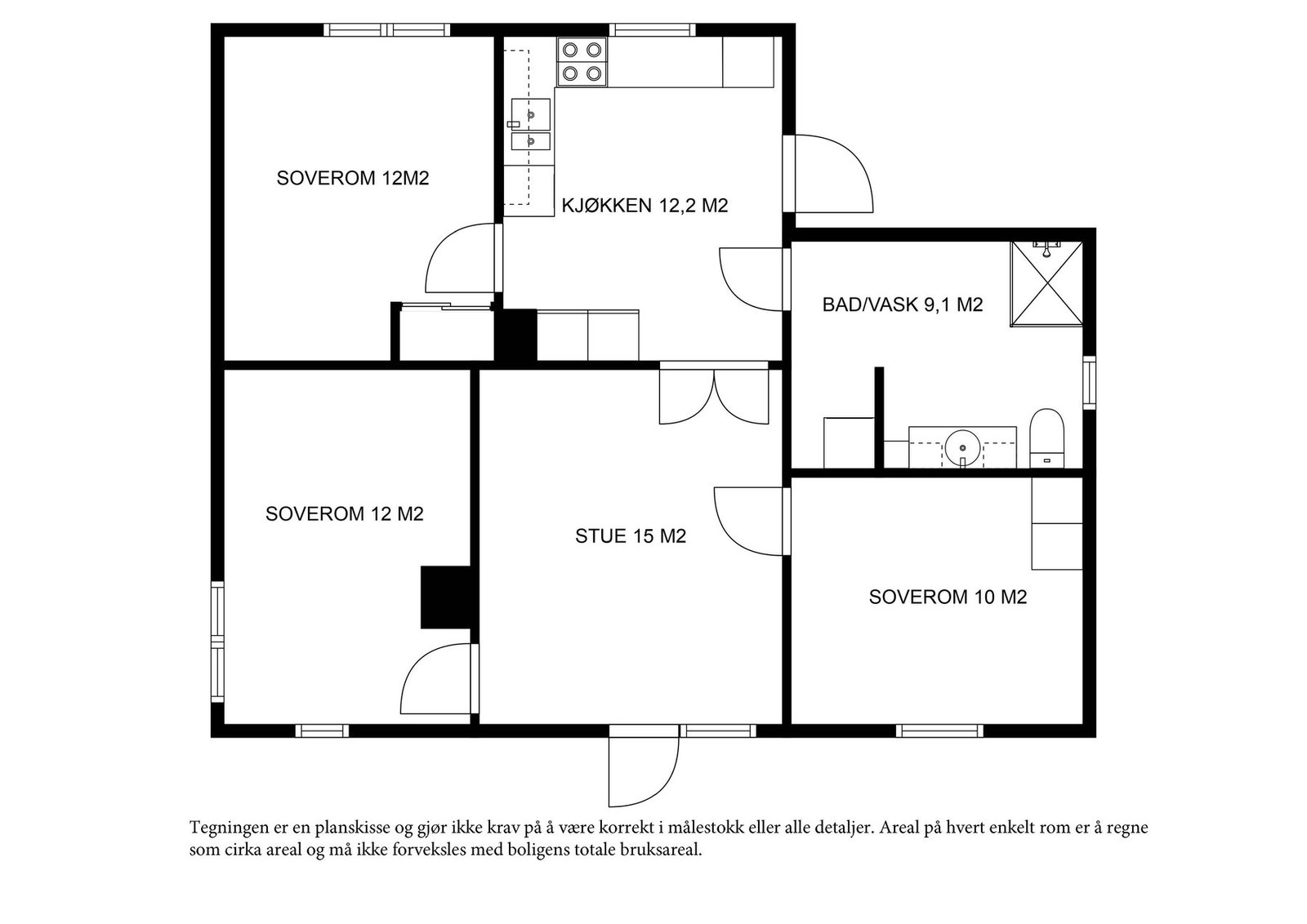 Planskisse 1. etasje. Galleribilde