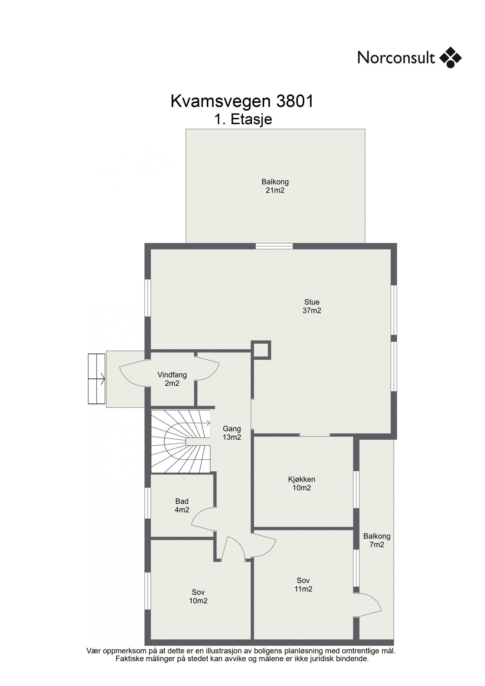 Planskisse 1. etasje. Galleribilde