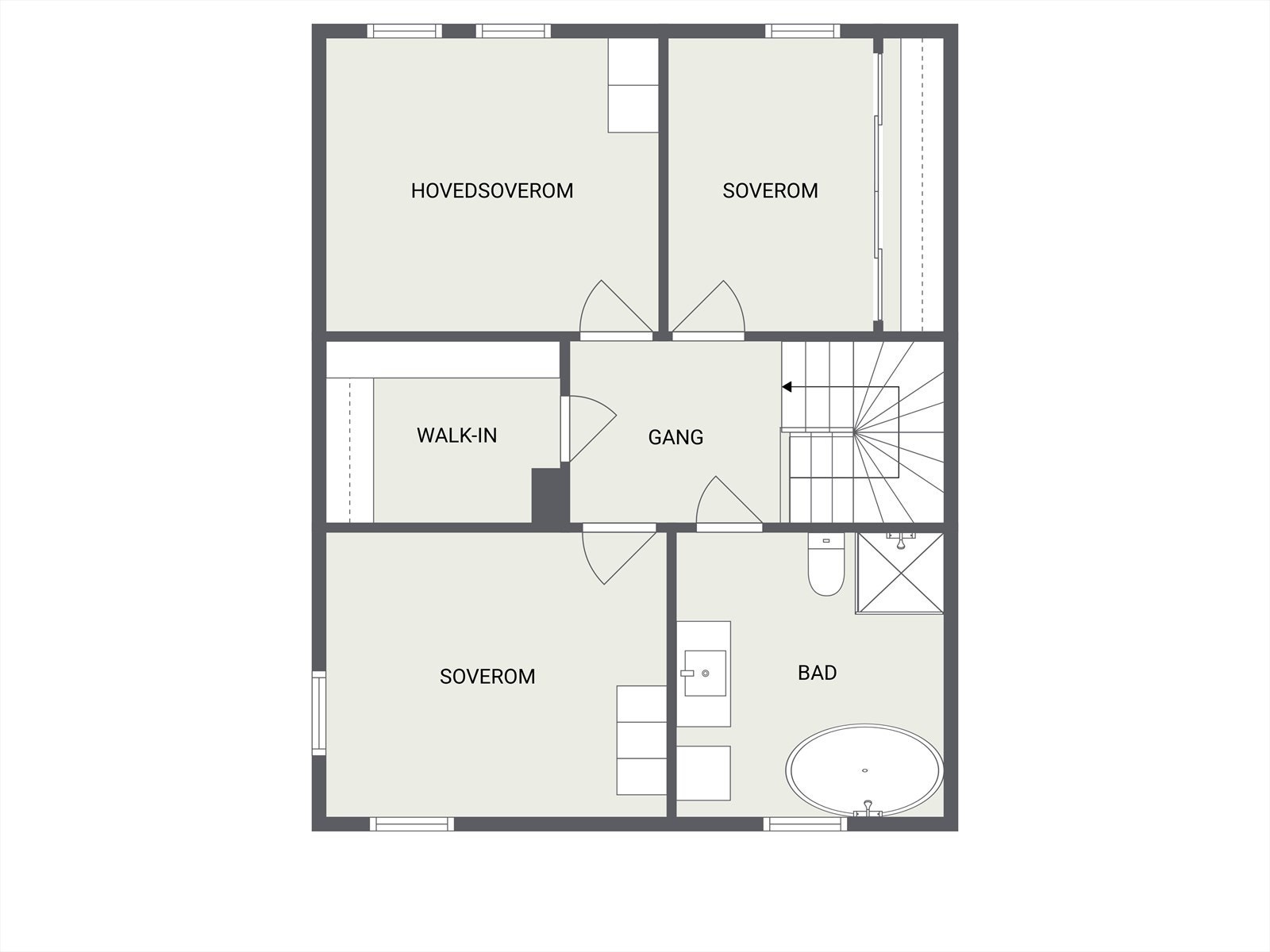 Plantegning 2. etasje. Galleribilde